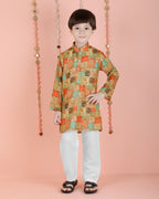 Joban Fashion Kids Island Cotton Full Sleeves Printed Kurta and Pyjama- Multi | Grocsy