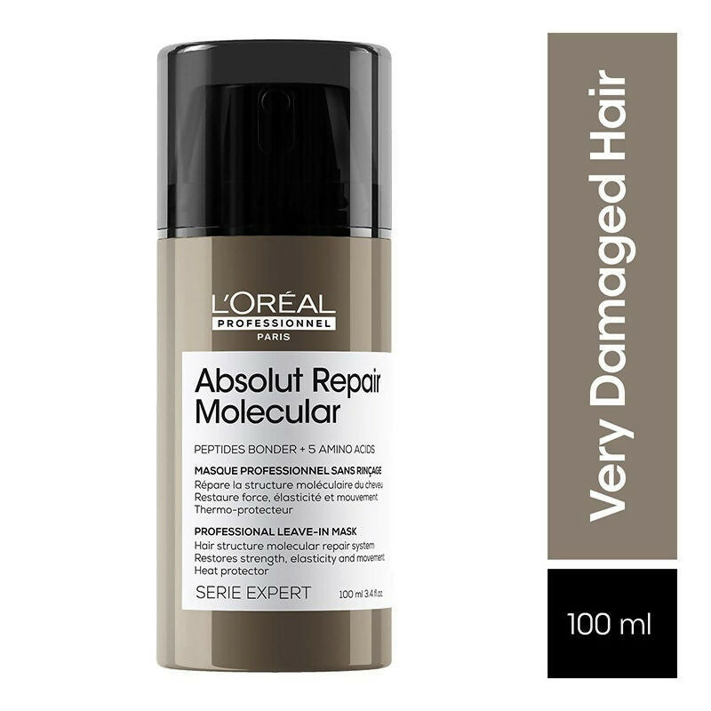 L'Oreal Paris Absolut Repair Molecular Deep Repairing Leave-In Cream For Damaged Hair | Grocsy