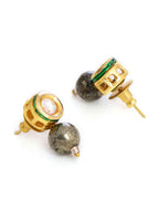 Ruby Raang Purple Pyrite Kundan Studs | Grocsy