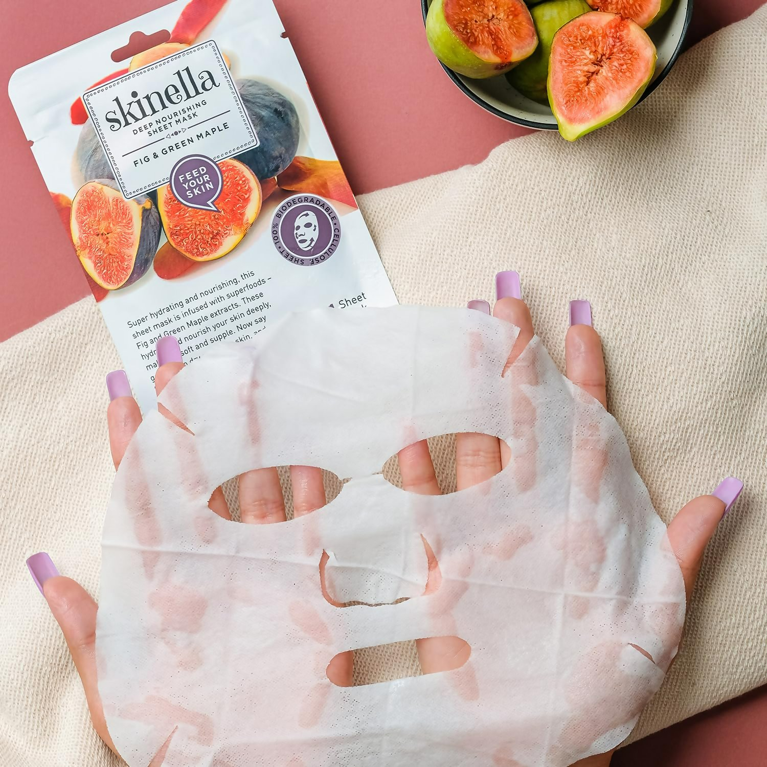 Skinella Deep Nourishing Sheet Mask - Fig & Green Maple | Grocsy