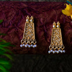 Joban Fashion Women Matte Gold Brass Earrings | Grocsy