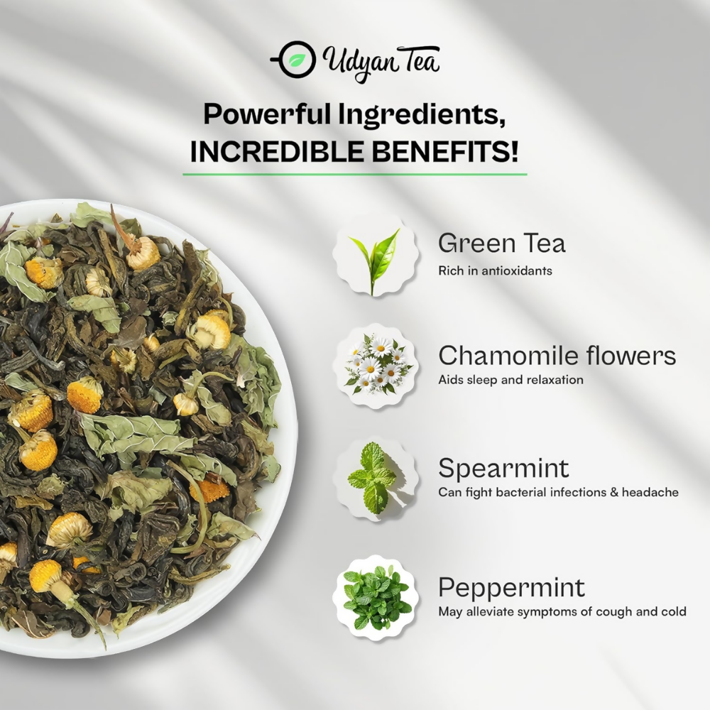 Udyan Tea Chamomile Delight Green Tea | Grocsy