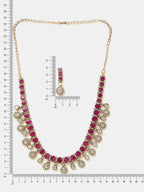 Ruby Raang Pink Kundan Necklace Set | Grocsy