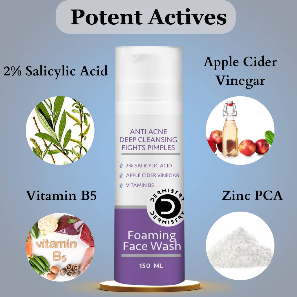 Dermistry Mattifying Moisturizer & Anti Acne Foaming Face Wash | Grocsy