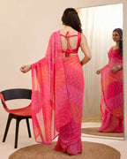 Gajri Georgette Designer Printed Ready To Wear Saree - Ibiza | Grocsy