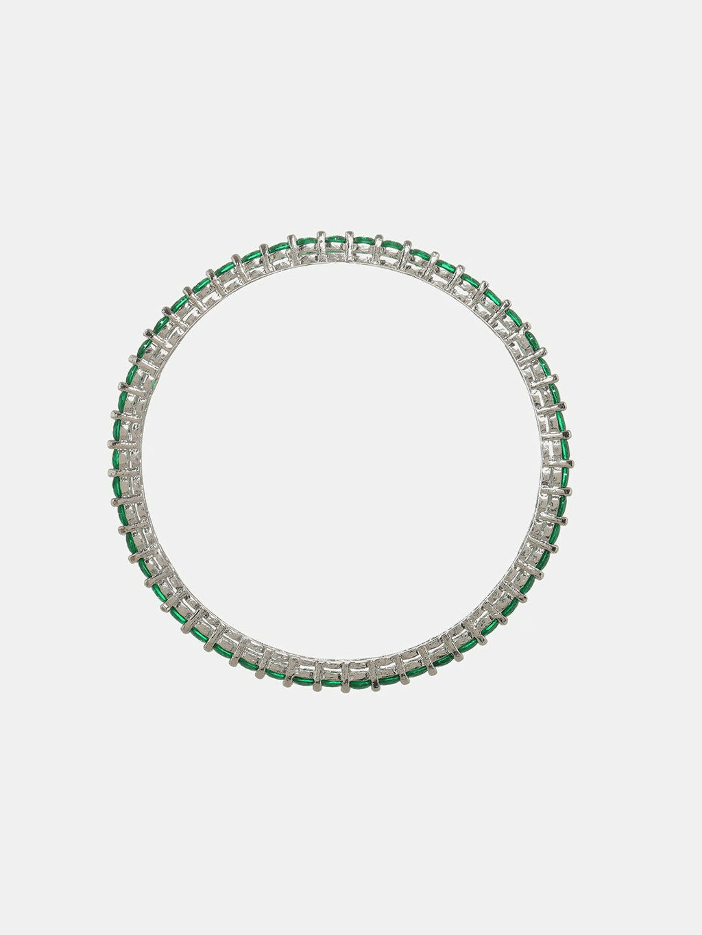 Green Stone Bangle- Ruby Raang