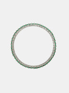 Green Stone Bangle- Ruby Raang