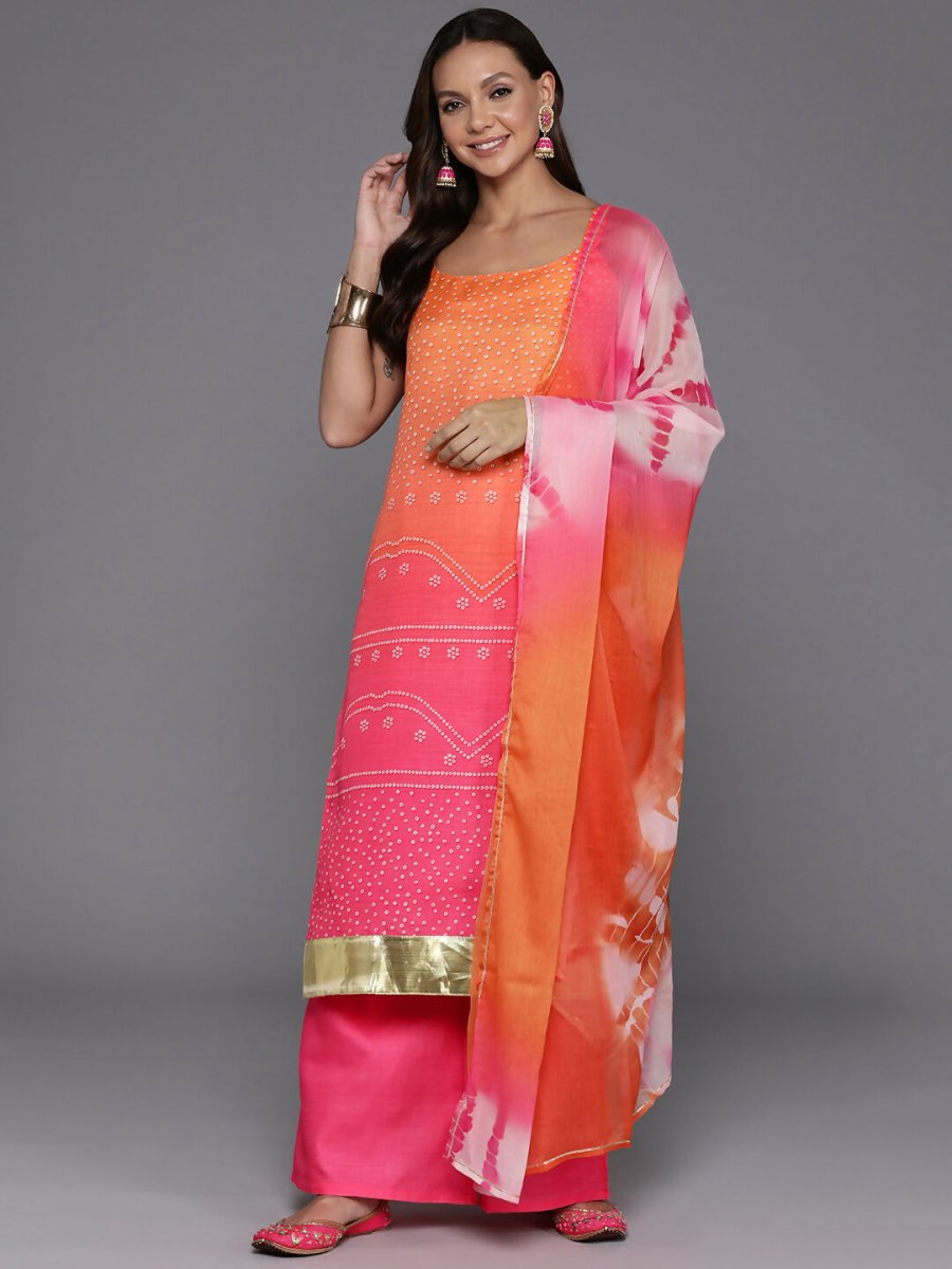 Ahalyaa Women's Traditional wear Kurta Set - Pink | Grocsy