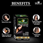 VedicAyurveda Henna Based Hair Colour, Natural Black and Chestnut Brown | Grocsy