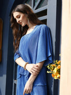 Blue Crush Plain Top with Matching Bottom - Eesha | Grocsy
