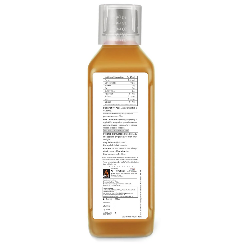 AS-IT-IS Nutrition Raw Apple Cider Vinegar with Mother | Grocsy