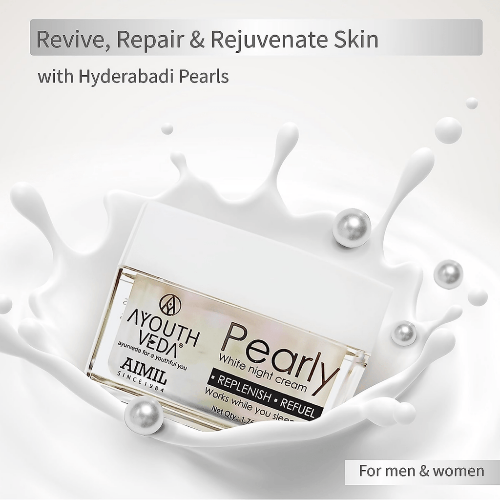 Ayouthveda Pearly White Night Cream | Grocsy