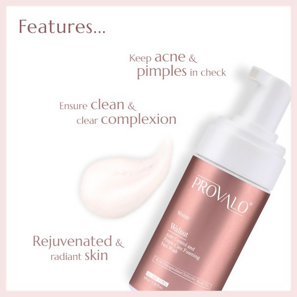 Provalo Walnut Acne Control And Pimple Care Foaming Face Wash For Women | Grocsy