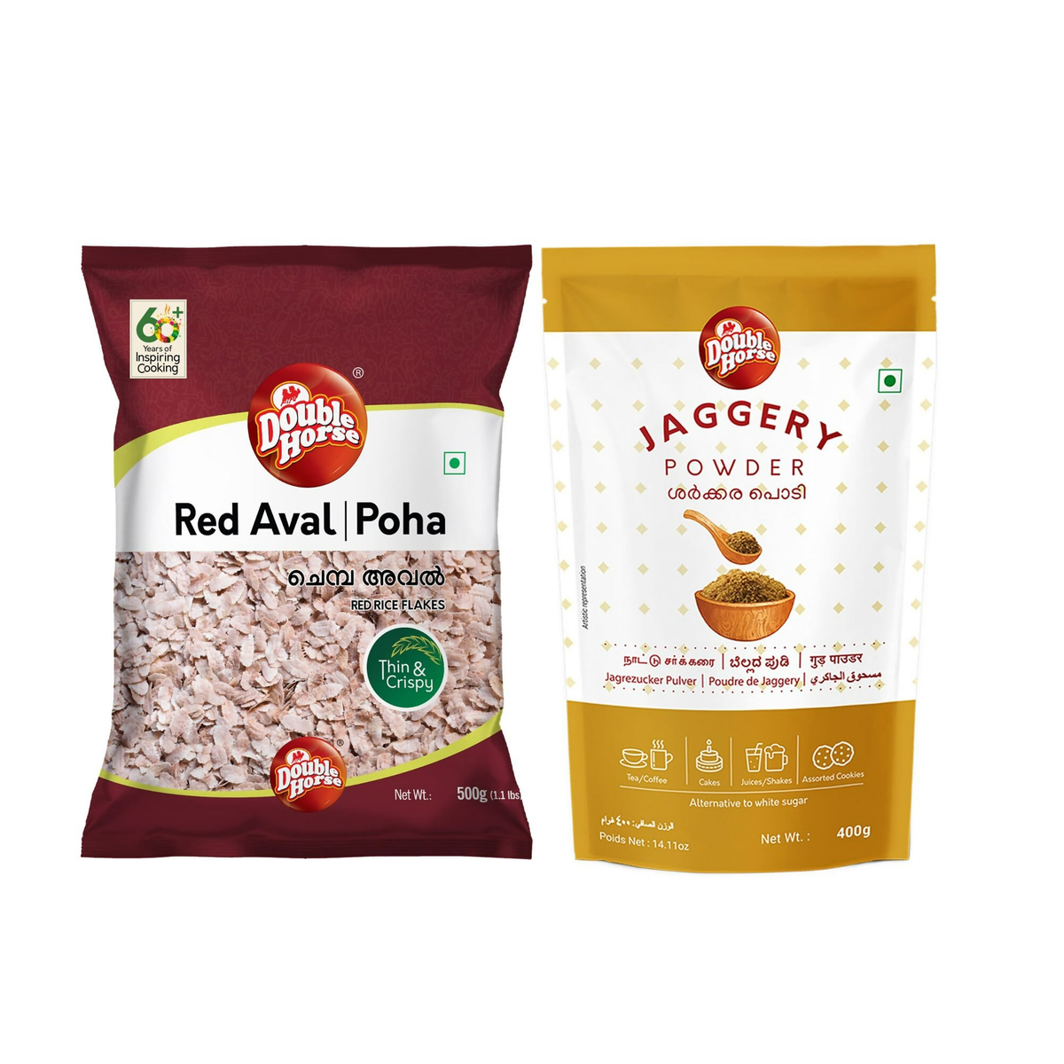 Double Horse Aval & Jaggery Powder | Grocsy