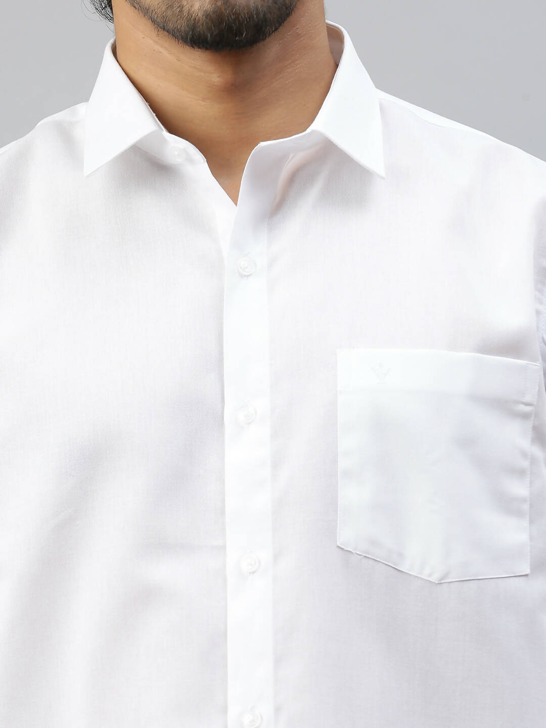 Ramraj Cotton Mens Full Sleeve Formal White Shirt | Grocsy