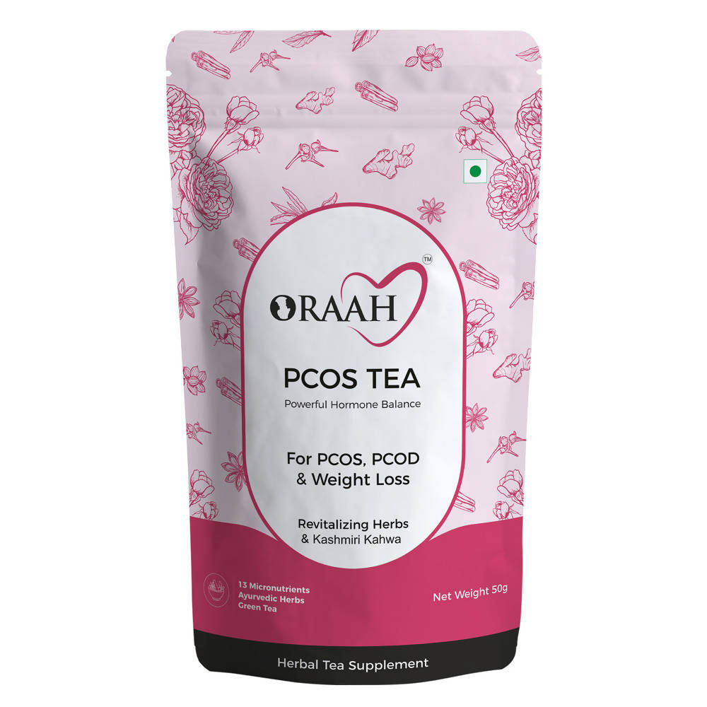 Oraah PCOS PCOD Herbal Tea - Kashmiri Kahwa Flavour | Grocsy
