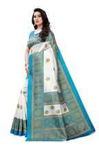Vamika Rama Green Printed Art Silk Saree | Grocsy