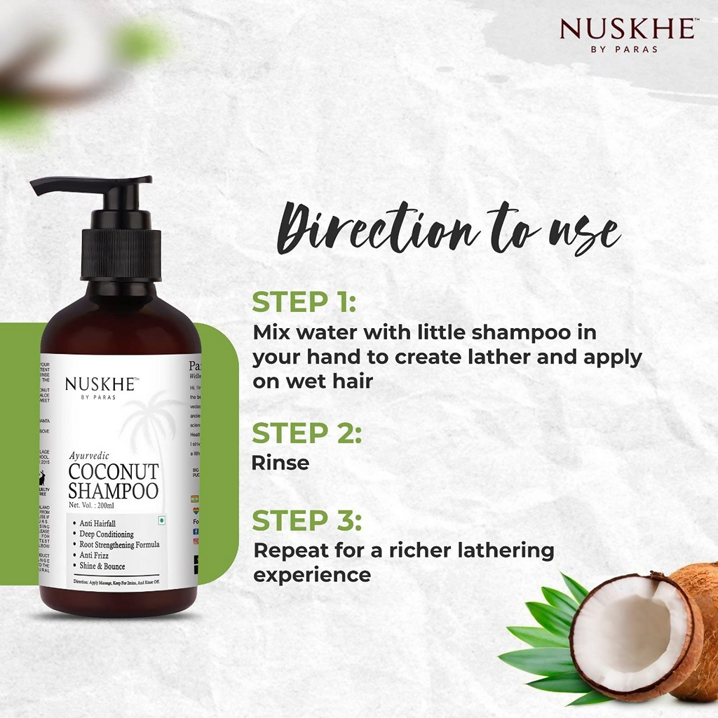 Nuskhe By Paras Ayurvedic Coconut Shampoo | Grocsy
