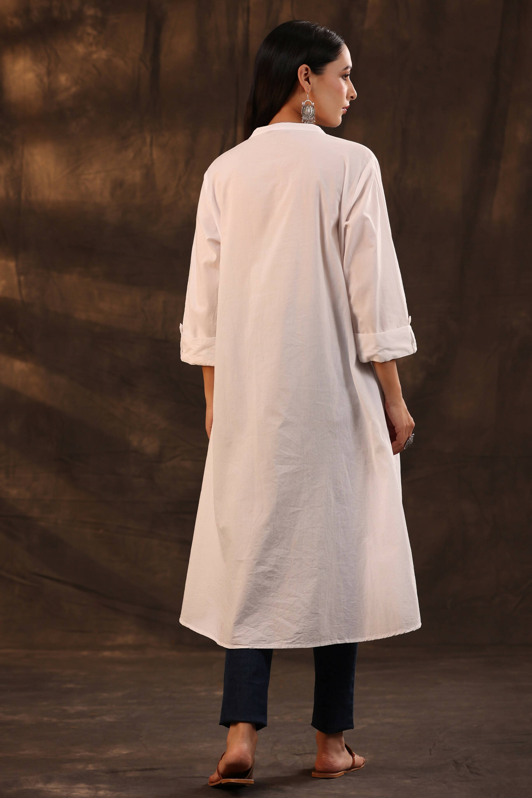 Juniper Women's White Cambric High-Low Tunic | Grocsy