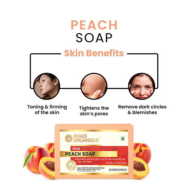 Khadi Organique Peach Soap | Grocsy