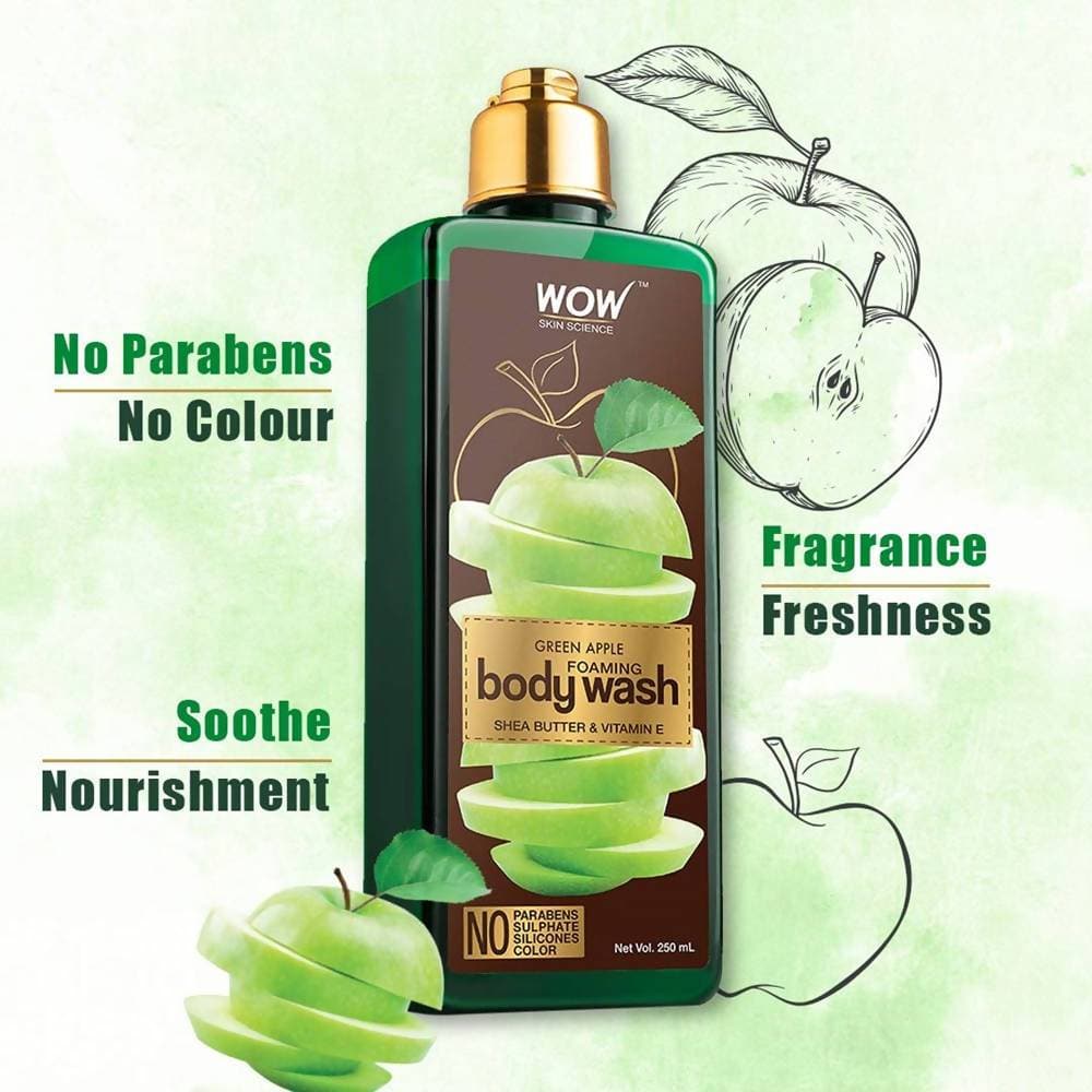Wow Skin Science Green Apple Foaming Body Wash | Grocsy