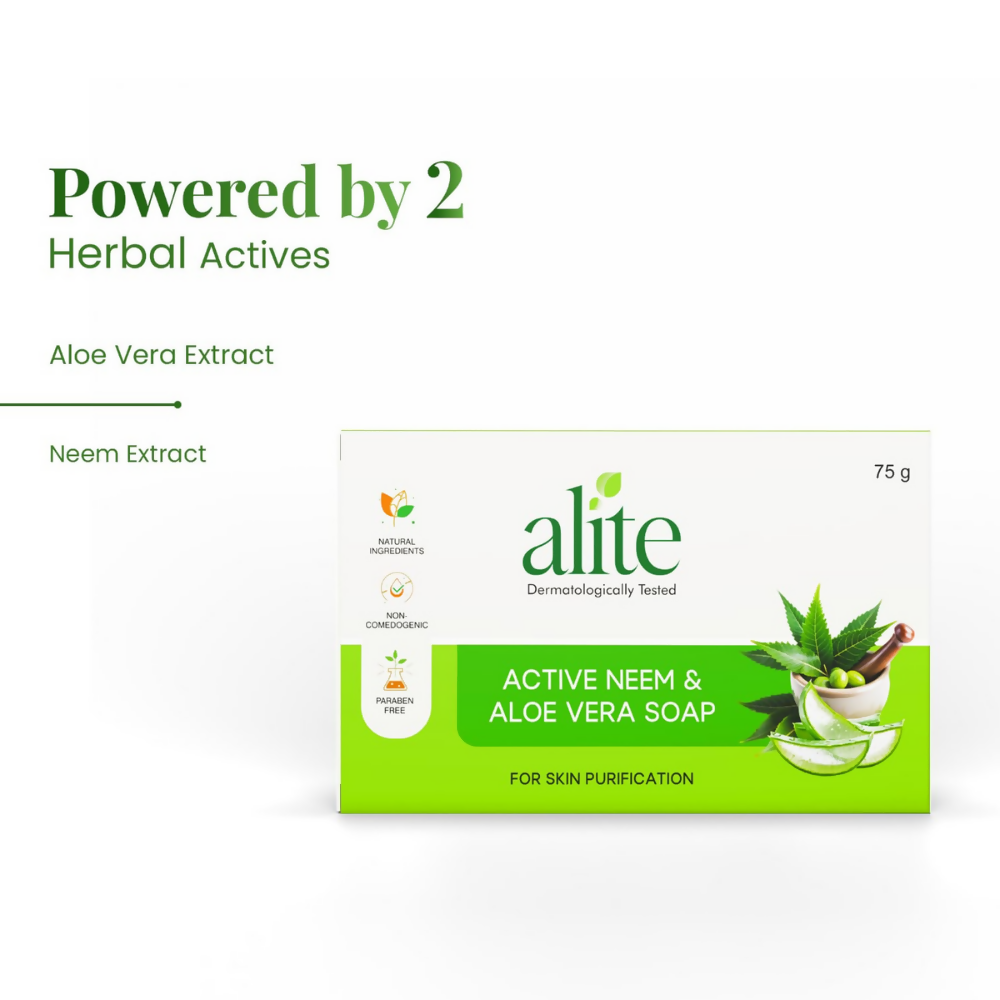 Alite Neem & Aloe Vera Soap for Gentle Daily Cleansing | Grocsy