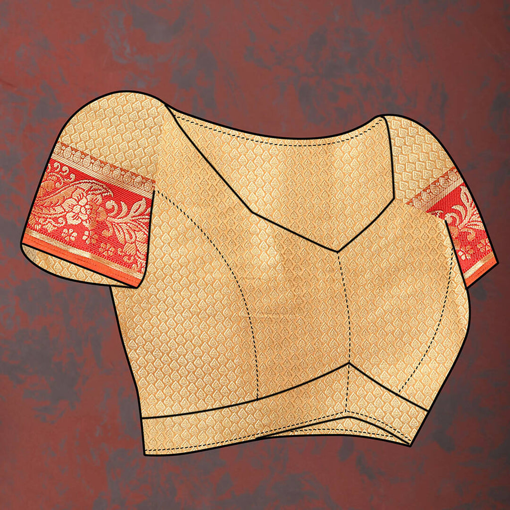 Lorenvalley Fashion Gold Cotton Woven Design with Zari Weaving Design Saree | Grocsy