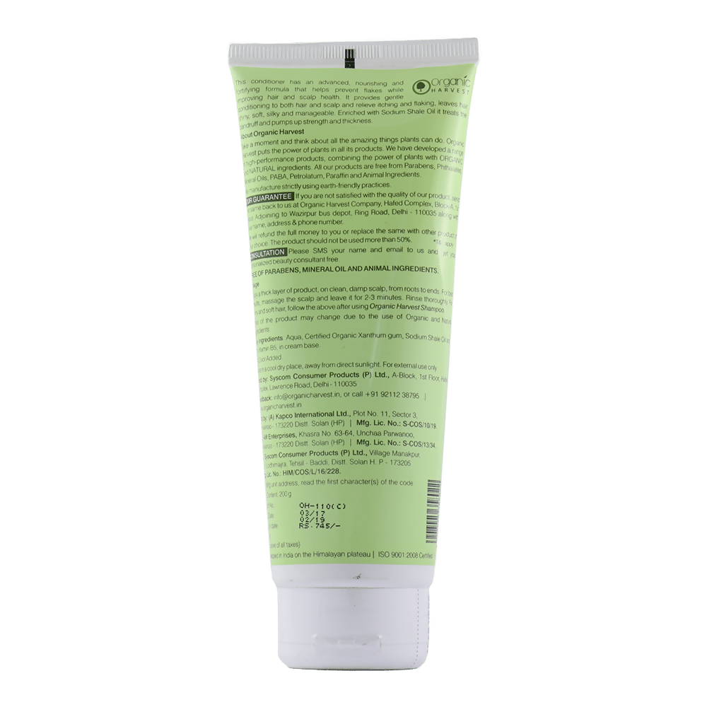 Organic Harvest Conditioner for Dandruff free Hair - Sodium Shale Oil | Grocsy