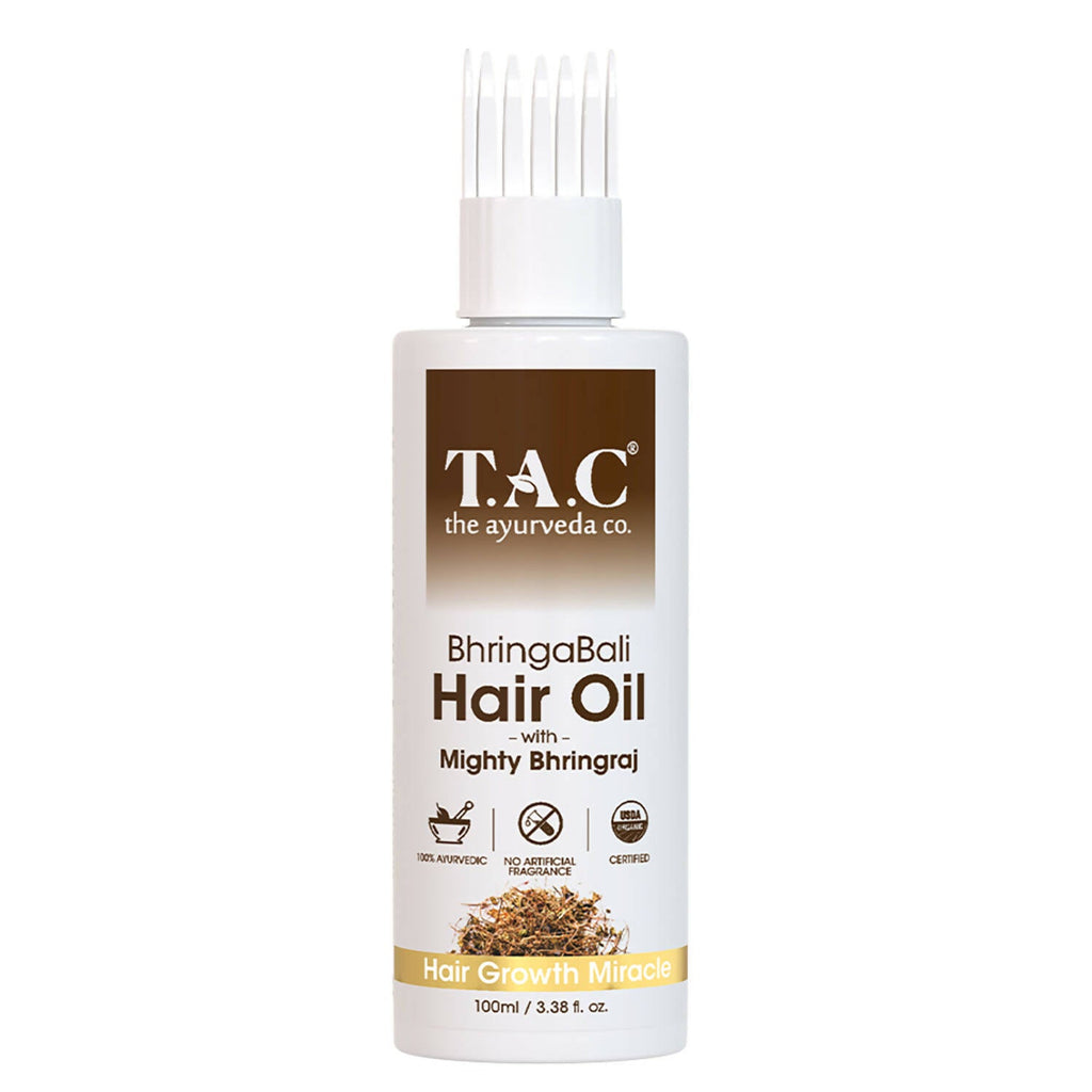 TAC - The Ayurveda Co. Bhringabali Hair Oil for Hairfall Control & Hair Growth with Bhringraj & Amla | Grocsy
