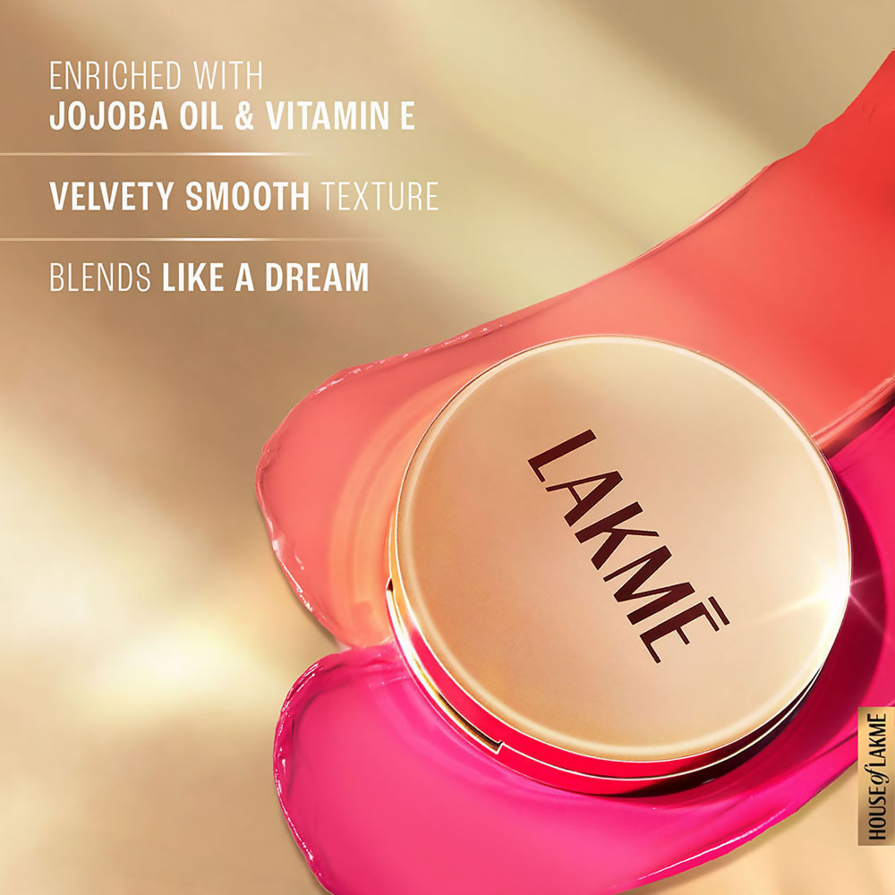 Lakme 9 to 5 Powerplay Velvet Creme Blush - Soft Coral | Grocsy