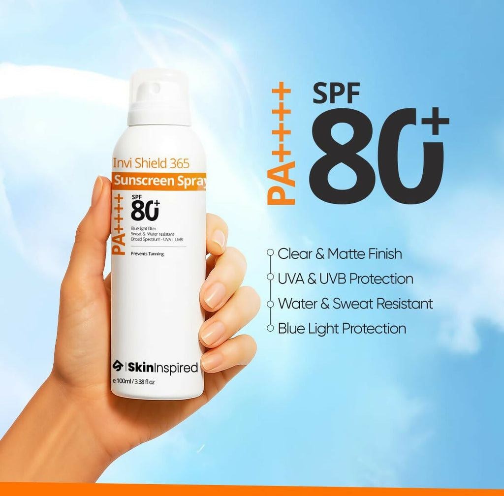 SkinInspired Invi Shield 365 Body Sunscreen Spray SPF 80+ PA++++ Ultra-Light | Grocsy