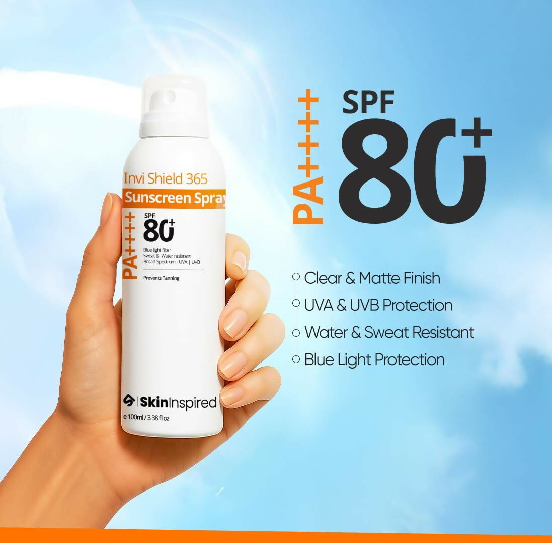 SkinInspired Invi Shield 365 Body Sunscreen Spray SPF 80+ PA++++ Ultra-Light | Grocsy
