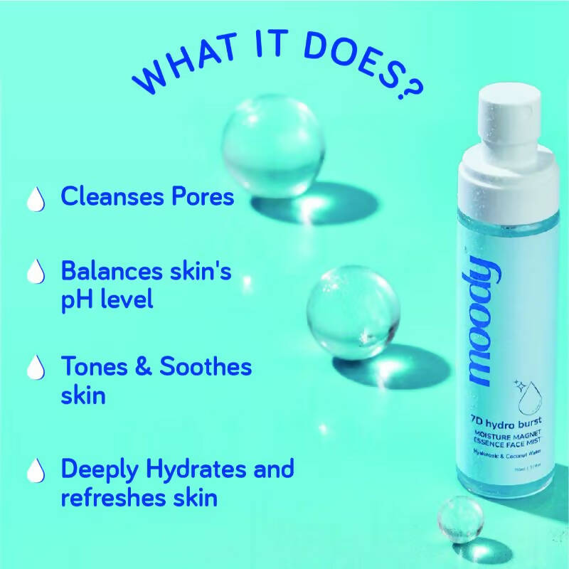 Moody 7D Hydro Burst Moisture Magnet Essence Face Mist | Grocsy