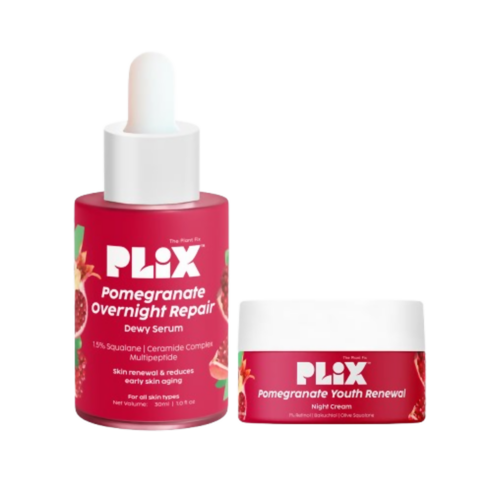 PLIX The Plant Fix 0.6% Retinol Dewy Serum & Anti Ageing Night Cream | Grocsy