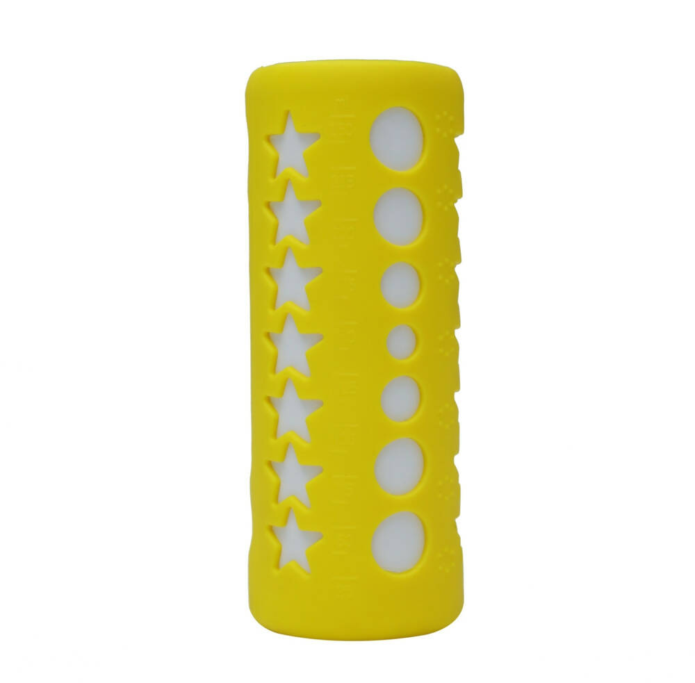 Safe-O-Kid Silicone Baby Feeding Bottle Cover Cum Sleeve for Insulated Protection 250mL- Yellow | Grocsy