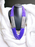 Inhanns Saree Shobha Statement Necklace - Purple Necklace | Grocsy
