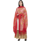 A R Silk Tissue Zari Emb. Fancy Dupatta Mehroon Color Dupatta or Chunni | Grocsy