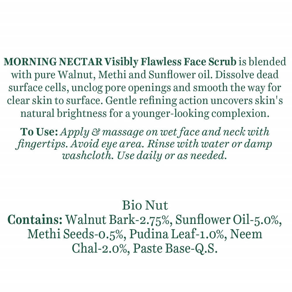 Biotique Advanced Ayurveda Bio Morning Nectar Visibly Flawless Face Scrub | Grocsy
