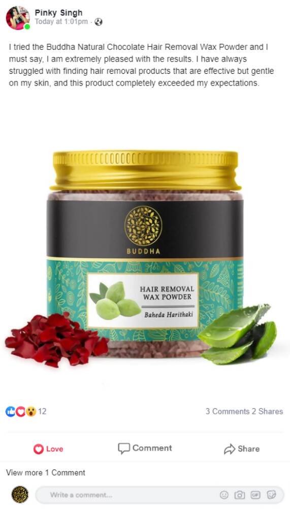 Buddha Natural Wax Powder Natural Instant Painless Hair Removal | Grocsy