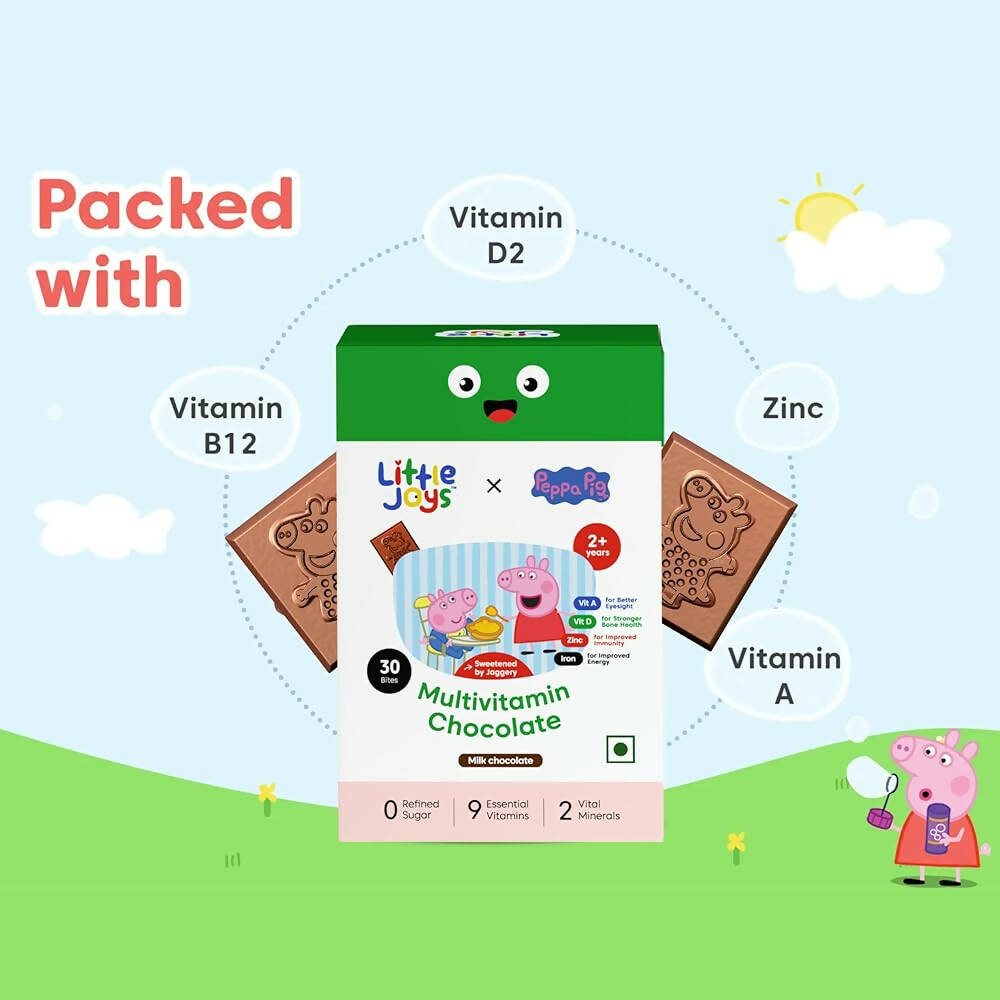 Little Joys x Peppa Pig Multivitamin Milk Chocolate for Kids (2-12 yrs) | Grocsy