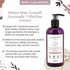 Glamveda Onion Hair Growth Ayurvedic 7 In One Shampoo | Grocsy