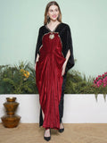 Joban Fashion Black And Maroon Hand Embellished Gown | Grocsy