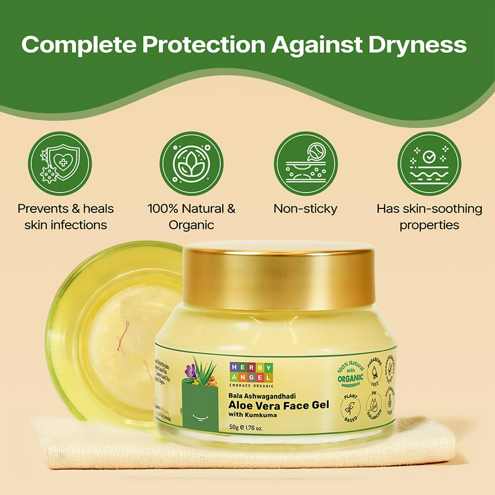 Herby Angel Aloe Vera Gel with Saffron For Babies & Kids | Grocsy