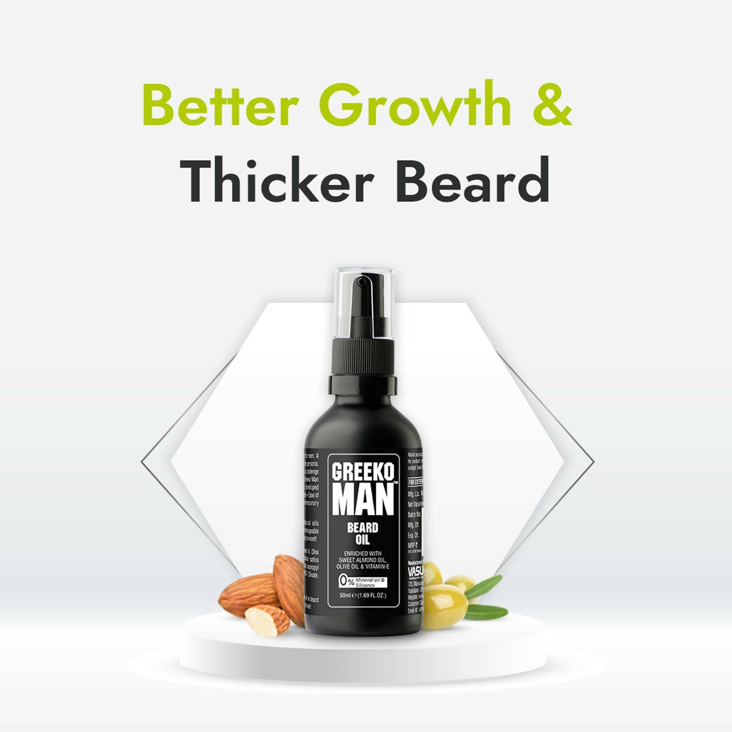 Vasu Healthcare Greeko Man Beard Oil | Grocsy