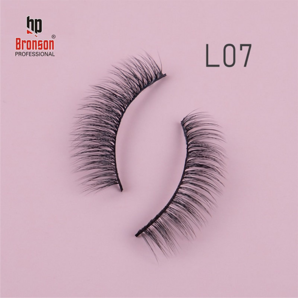 Bronson Professional Eyelash Set 3d False Long And Natural Eye Makeup - L07 | Grocsy