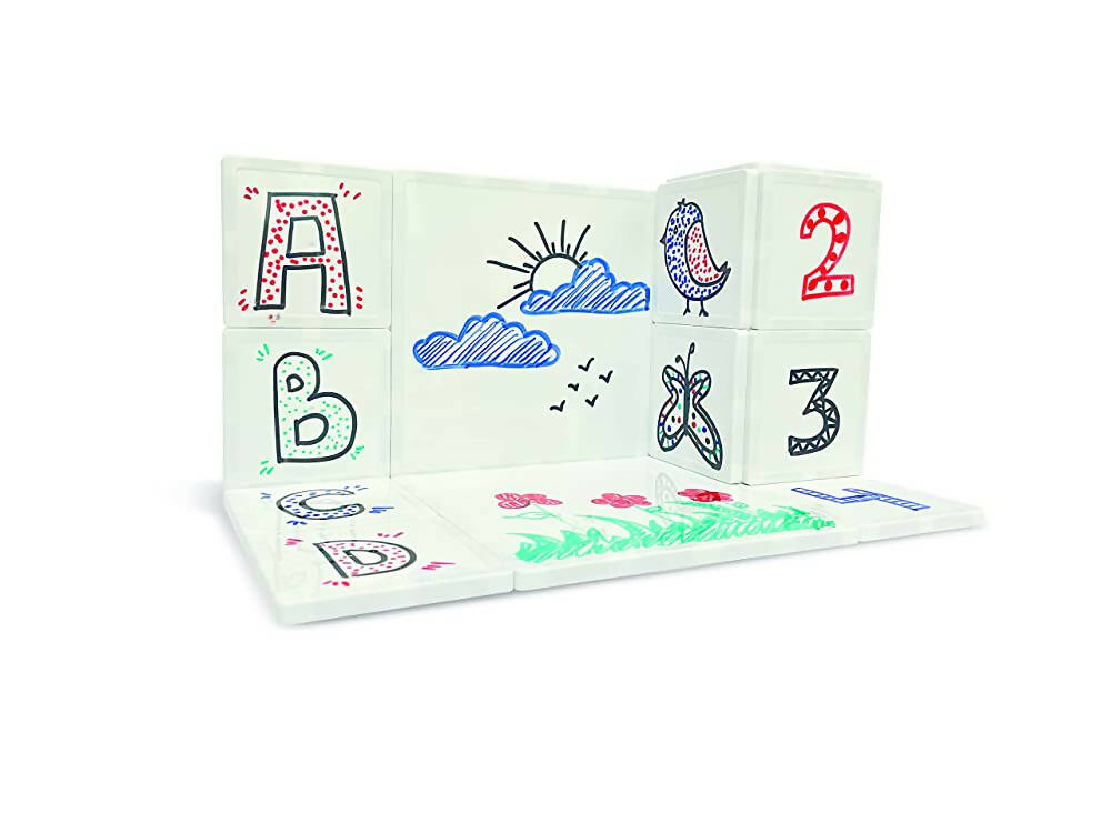 Kipa MagPlay Doodle Magnetic Tiles 16 Pieces for Kids | Grocsy