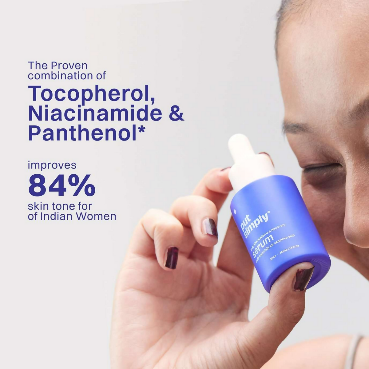 Put Simply Daily Affermation Soothing Serum With Peptides & 74% Ferments For Inflamed Skin | Grocsy