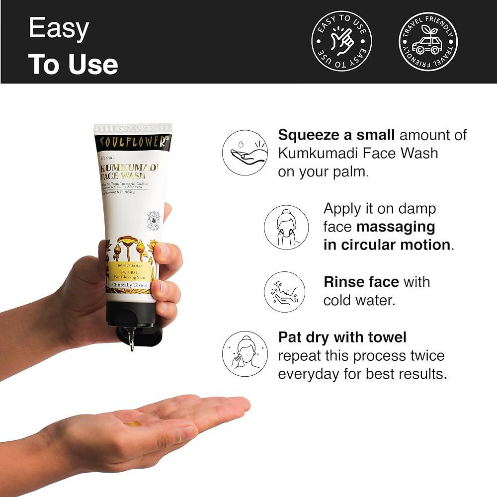 Soulflower Kumkumadi Face Wash | Grocsy