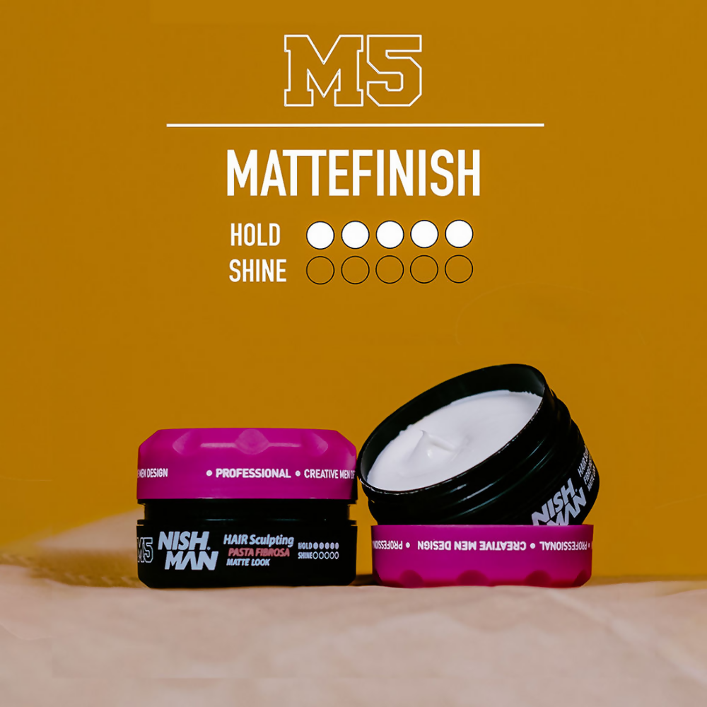 NishMan M5 Fibre Hair Sculpting Matte Look Wax | Grocsy