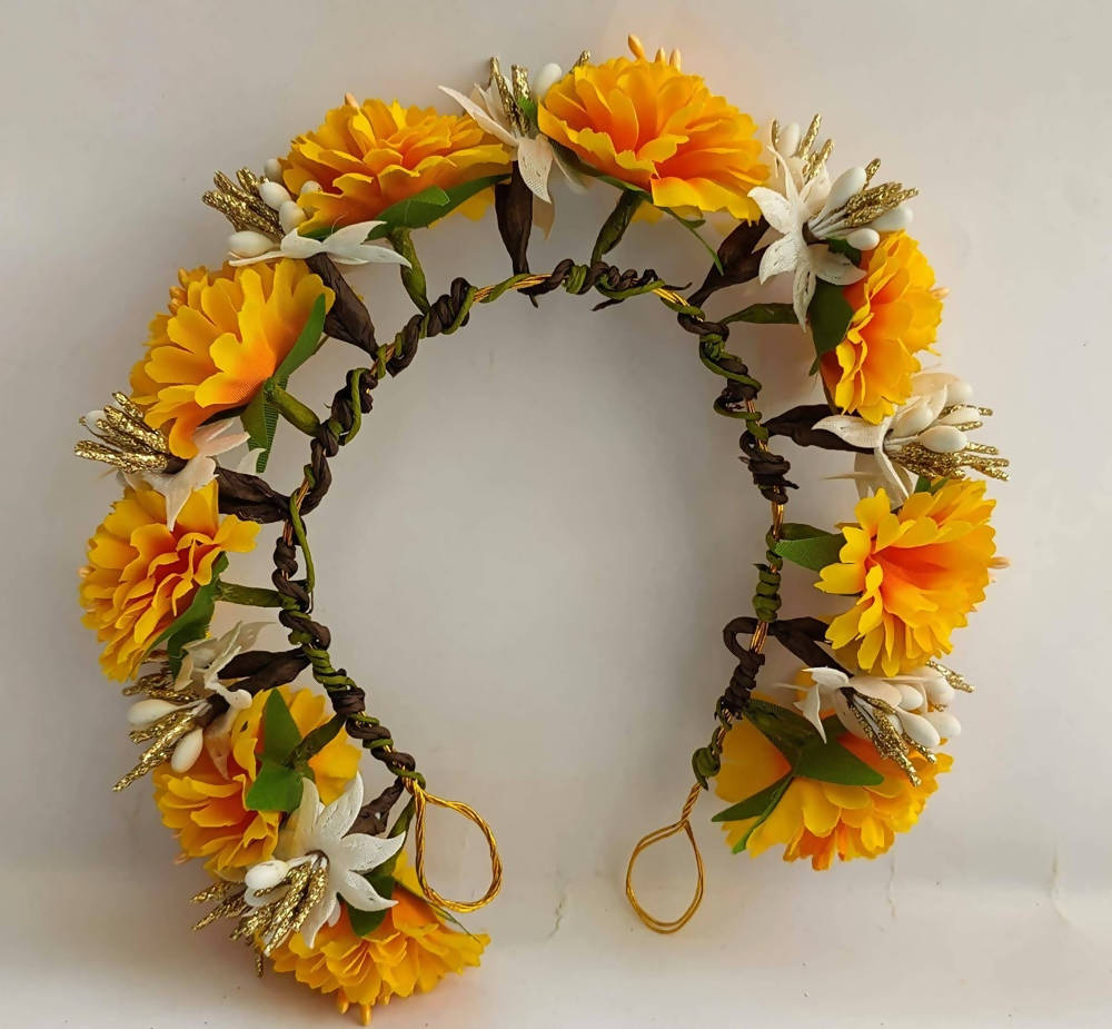 Yellow Bridal Flower Hair Accessories | Grocsy